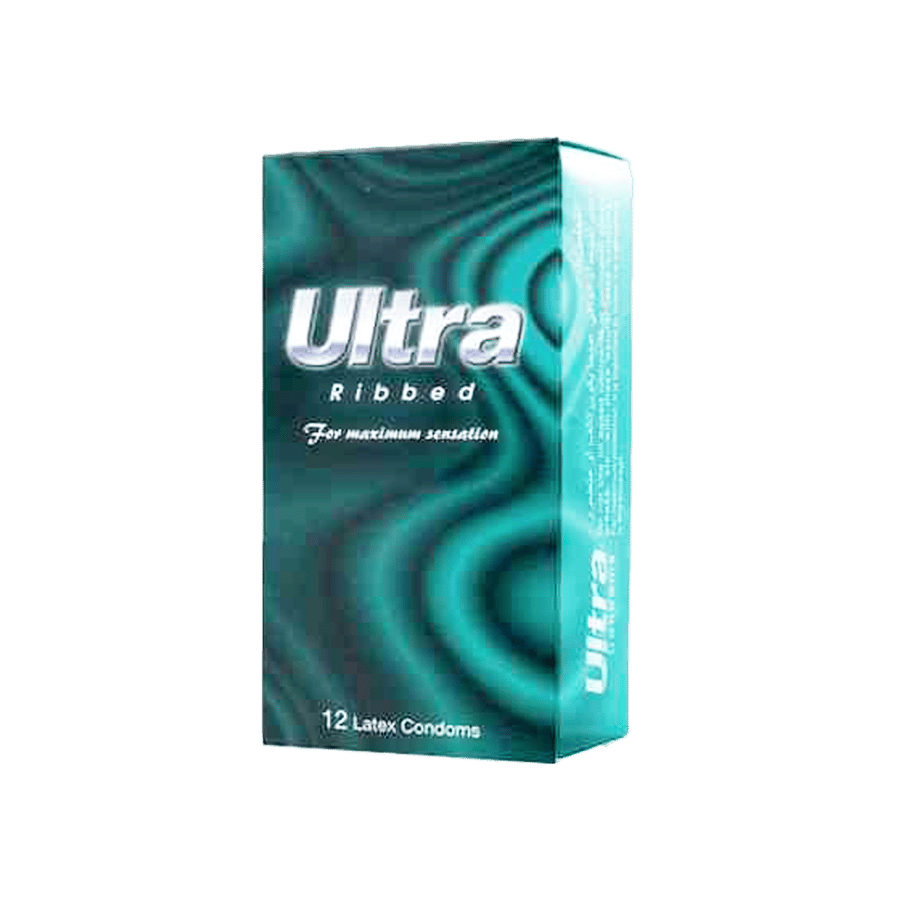 الترا واقي ذكري 12 حبة ( مخطط)-ULTRA RIBBED 12 LATEX CONDOMS