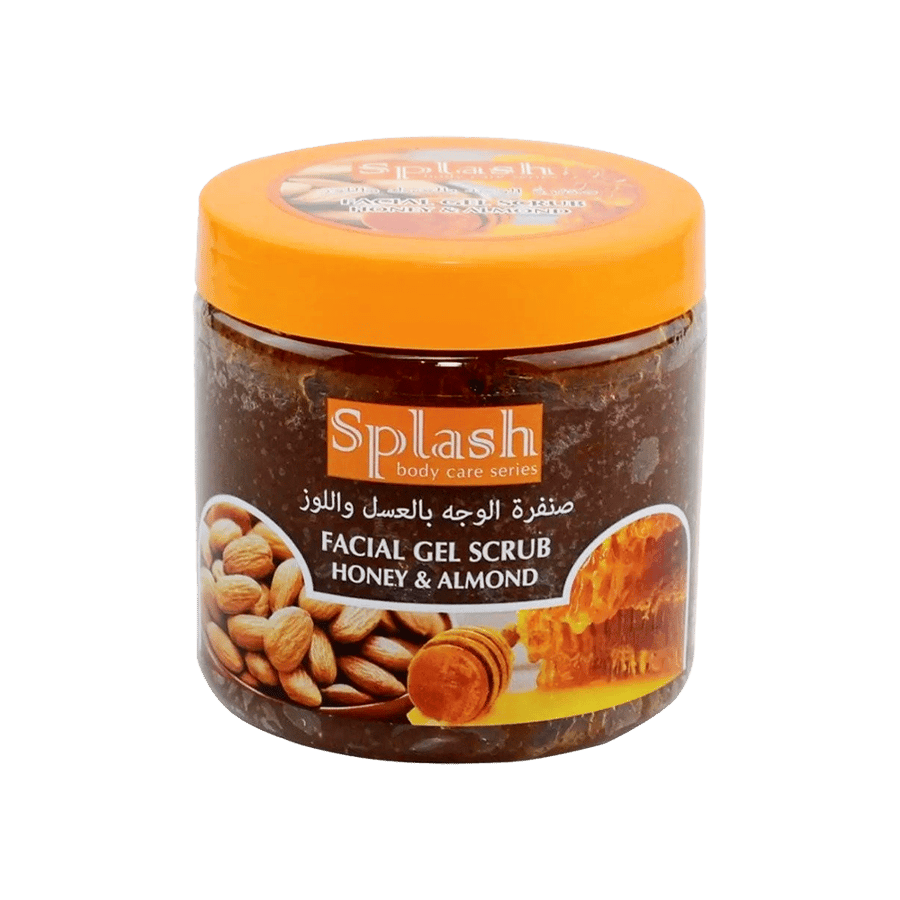 صنفرة للوجة بالعسل واللوز 500 ملجم-SPLASH FACIAL GEL SCRUB HONEY&ALMOND 500 ML