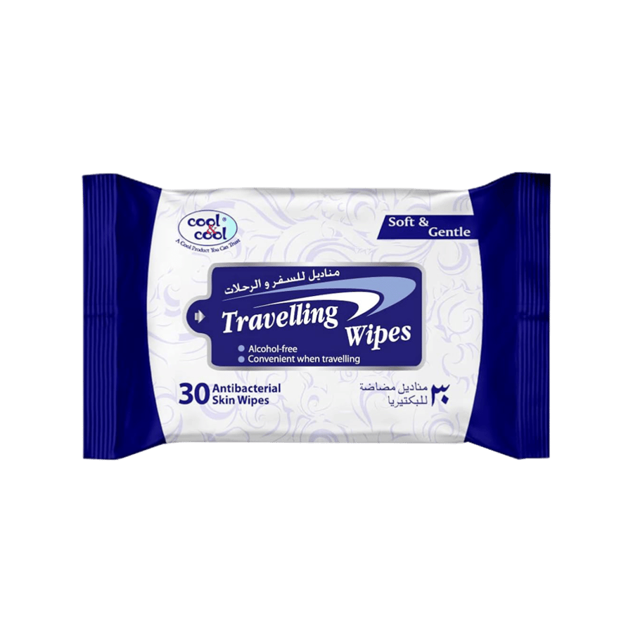كول & كول مناديل للسفر والرحلات 30 منديل-COOL & COOL TRAVELLING WIPES 30' WIPES