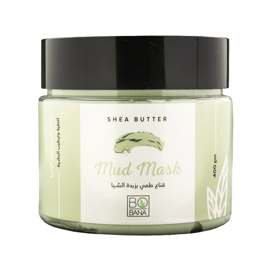 بوبانا قناع الطين للوجة 400 جرام بالشيا-BOBANA MUD MASK SHEA BUTTER 400GM