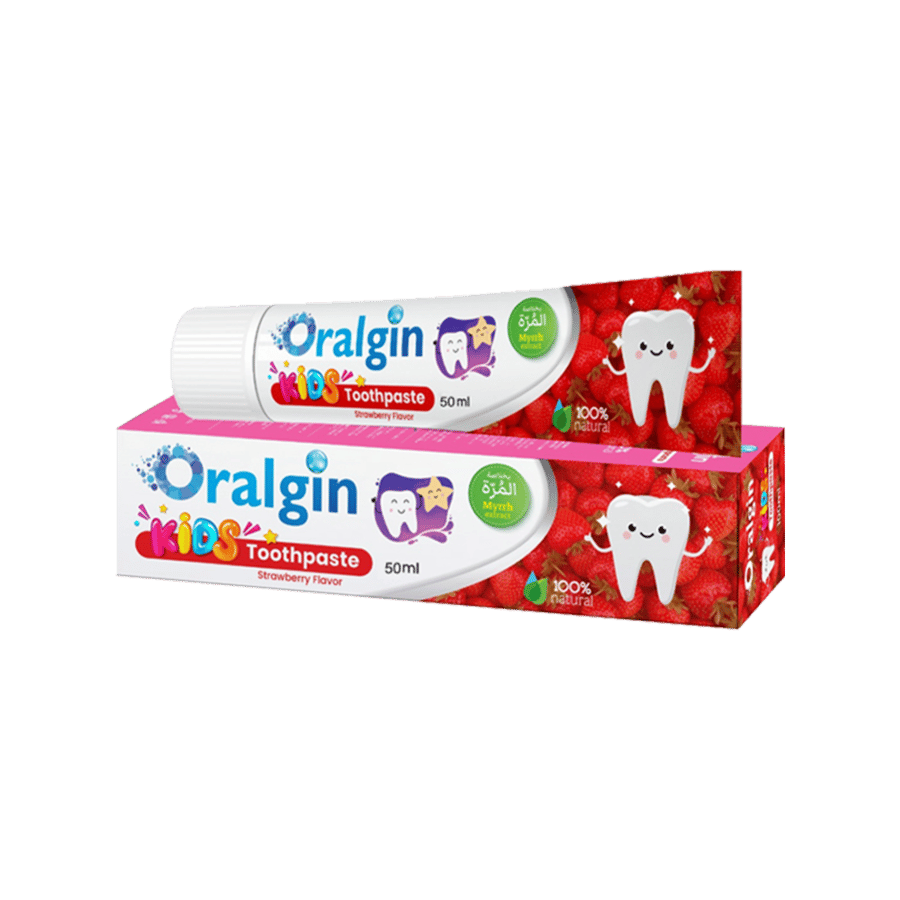 معجون أسنان أورالجين 50 مل (بنكهة الفراولة)-ORALGIN TOOTHPASTE 50 ML (STRAWBERRY FLAVER)