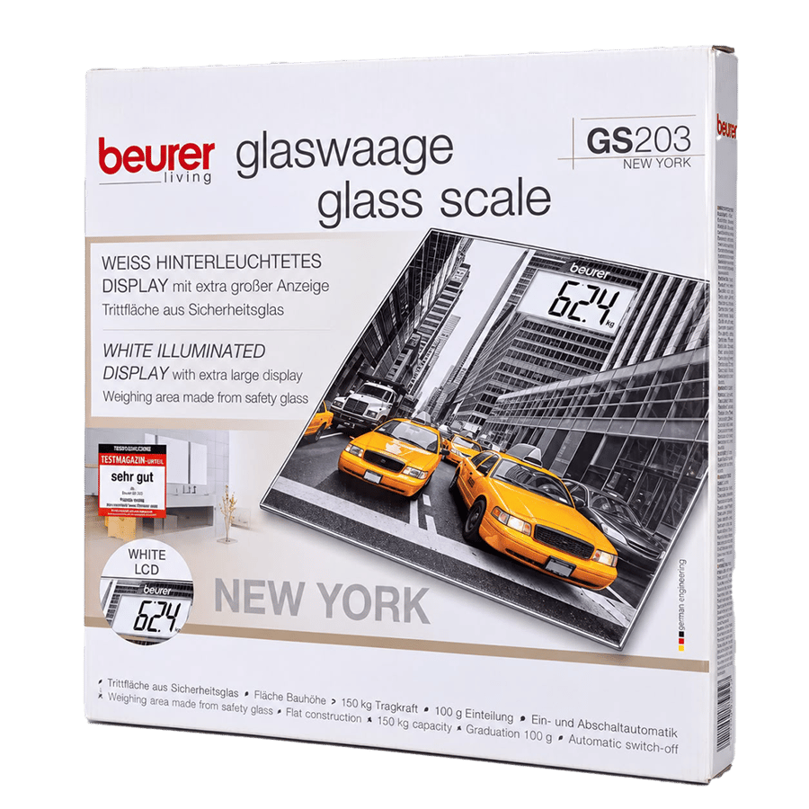 ميزان بيورر خشبي وزجاج GS203-BEURER WOOD GLASS SCALE GS203