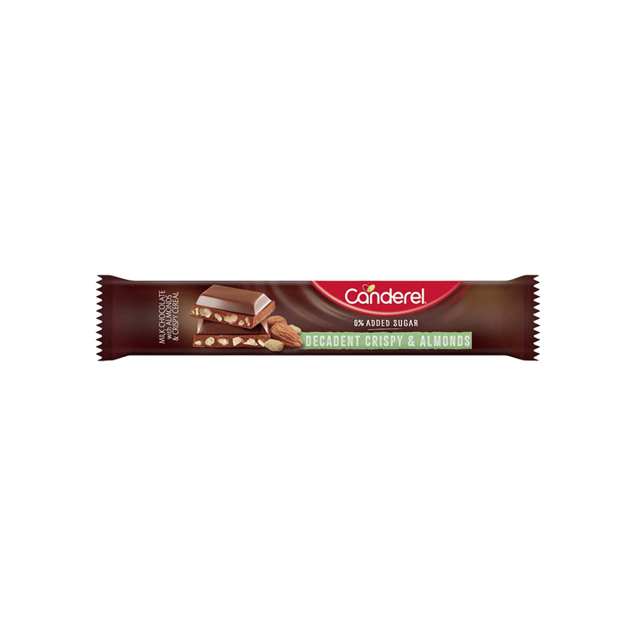 كاندريل شوكولاته بالحليب مع الحبوب المقرمشة واللوز 27 جم-CANDEREL DECADENTCRISPY&ALMONDS 27 GN