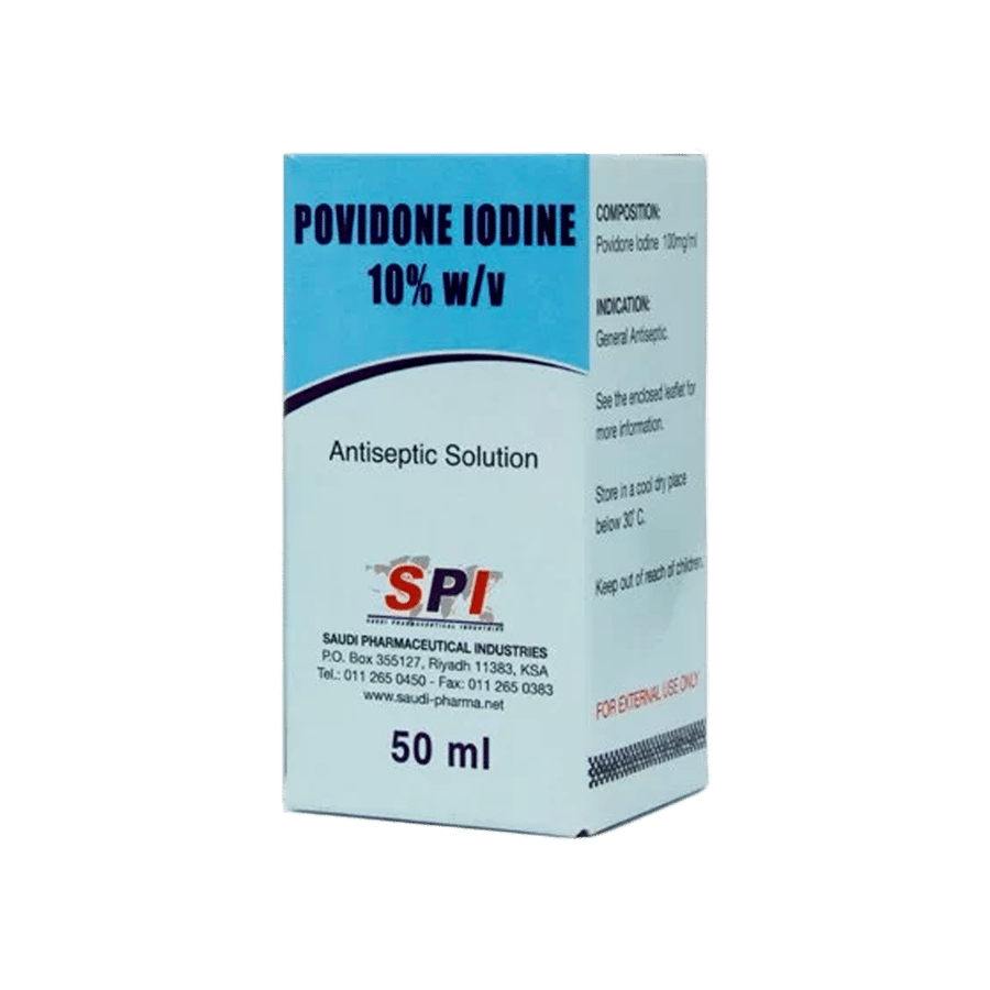 بوفيدين ايودين محلول 50 مللي-POVIDONE-IODINE SOLUTION 50 ML