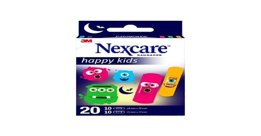 نيكسكير هابي كيدز بانديج 20 - لصقات جروح للأطفال-NEXCARE HAPPY KIDS BANDAGE20''