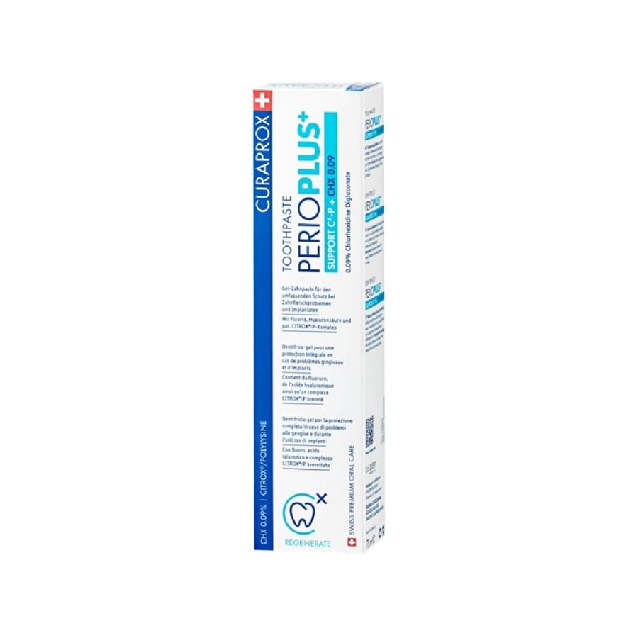 كيورابروكس بروتيكت معجون اسنان 75 مل 0.09  كلوروهيكسيدين-CURAPROX TOOTHPEAST SUPPORT 75 ML