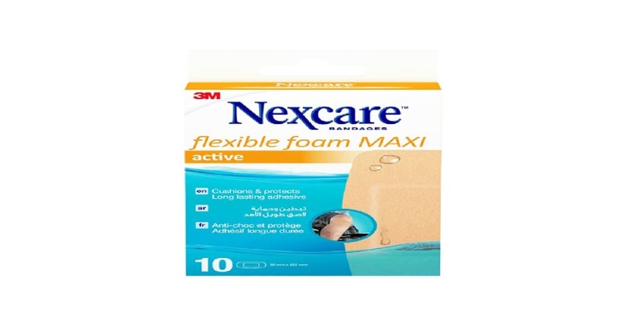 نيكسكير  فليكسيبل فوم ماكسي اكتف - ضمادات-NEXCARE FLEXIBLE FOAM MAXI ACTIVE 10'' REF-510-10