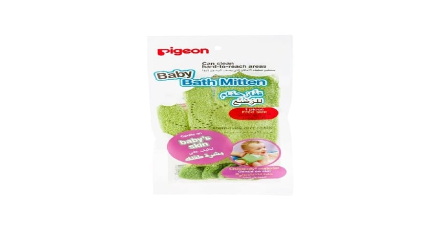بيجون قفازات  حمام  لتنظيف جسم الرضع-PIGEON BABY MITTEN
