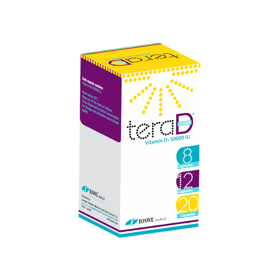 تيرا دي 50000 وحدة 20 كبسولة فيتامين د-TERA D 50000 IU 20CAP
