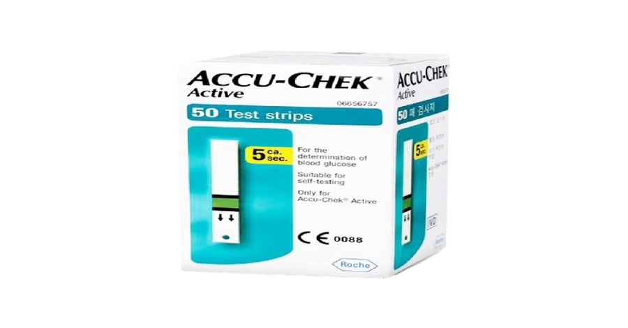 اكواتشيك اكتيف 50 شريحة لاختبار السكر-ACCU-CHEK ACTIVE 50 STRIPS