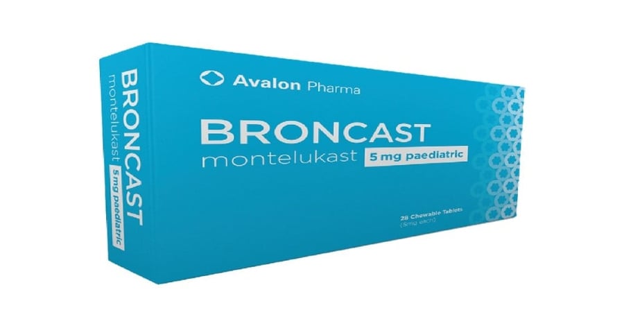 برون كاست 5مل جرام للأطفال  28 قرص-BRONCAST 5MG PAEDIATRIC 28TAB