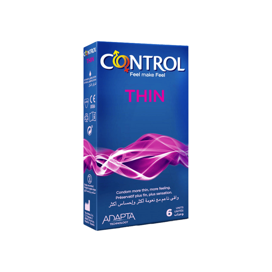 كونترول  واقي ذكري  6 حبات -سينتو-CONTROL 6 PCS (THIN)