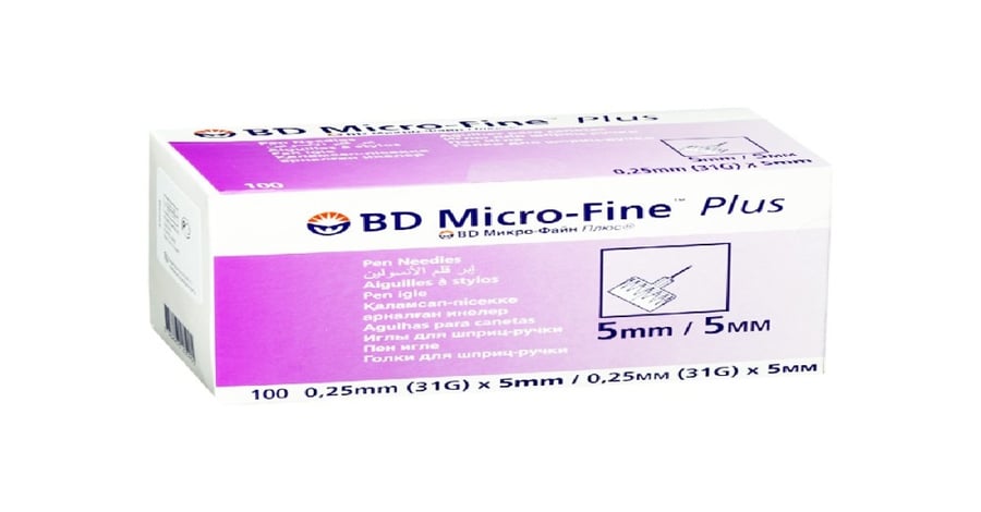 مايكروفاين ابر 5 ميكرو -100 حبة-BD MICRO-FINE PLUS 5MM 100''S