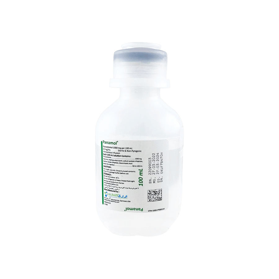 باراسيتامول 500 مل فيال-PANAMOL PARACETAMOL 100ML INJ