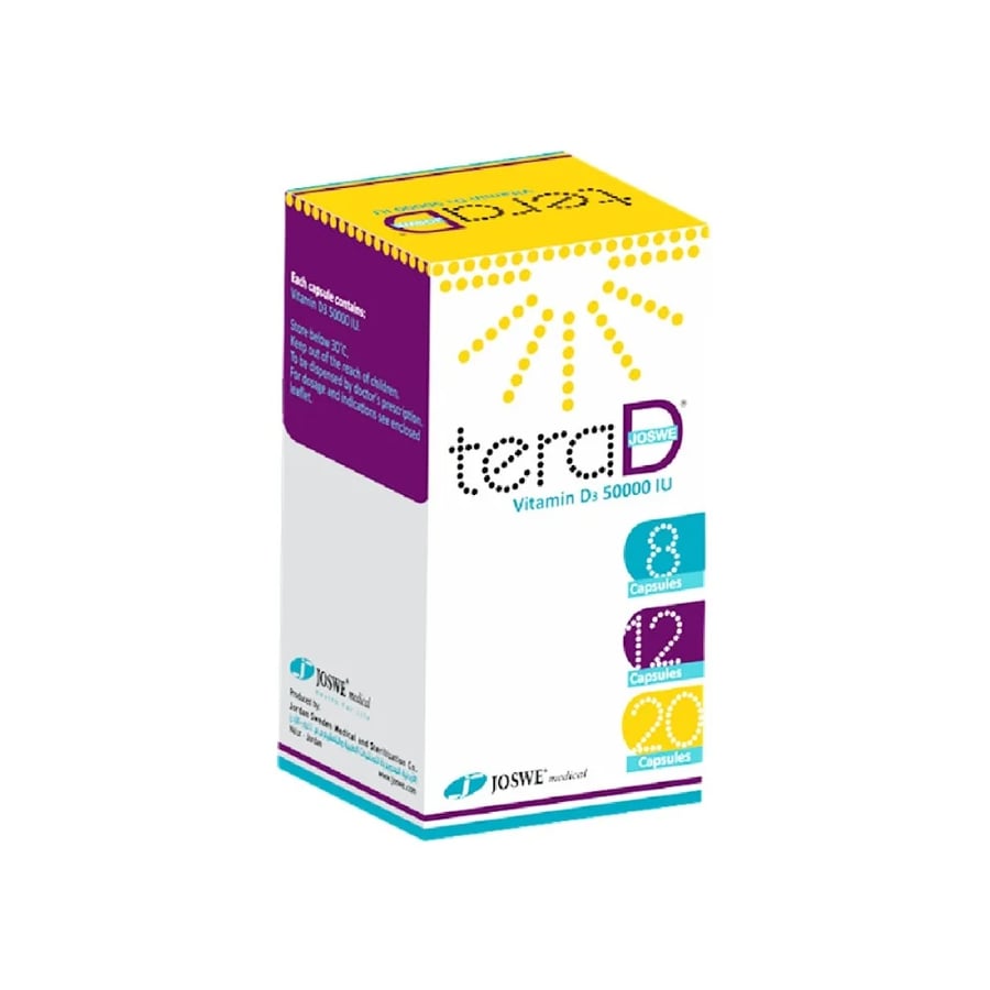 تيرا دي 50000 وحدة 20 كبسولة فيتامين د-TERA D 50000 IU 20CAP