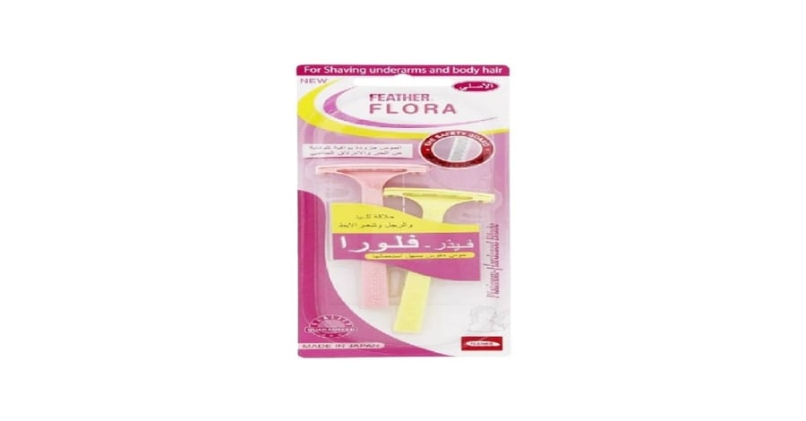 فييزر فلورا امواس لتحديد الحاجب وازالة شعر الوجه-FEATHER FLORA RAZORS