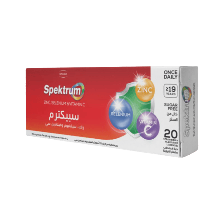 سبيكتروم الزنك والسيلينيوم وفيتامين C 20 قرص استحلاب SPEKTRUM ZINC SELENIUM & VITAMIN C 20LOZENGES