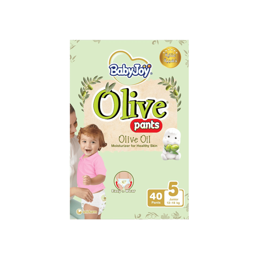 بيبي جوي بانت بالزيتون رقم 5 - 40 قطعة-BABYJOY OLIVE PANTS NO-5 40''