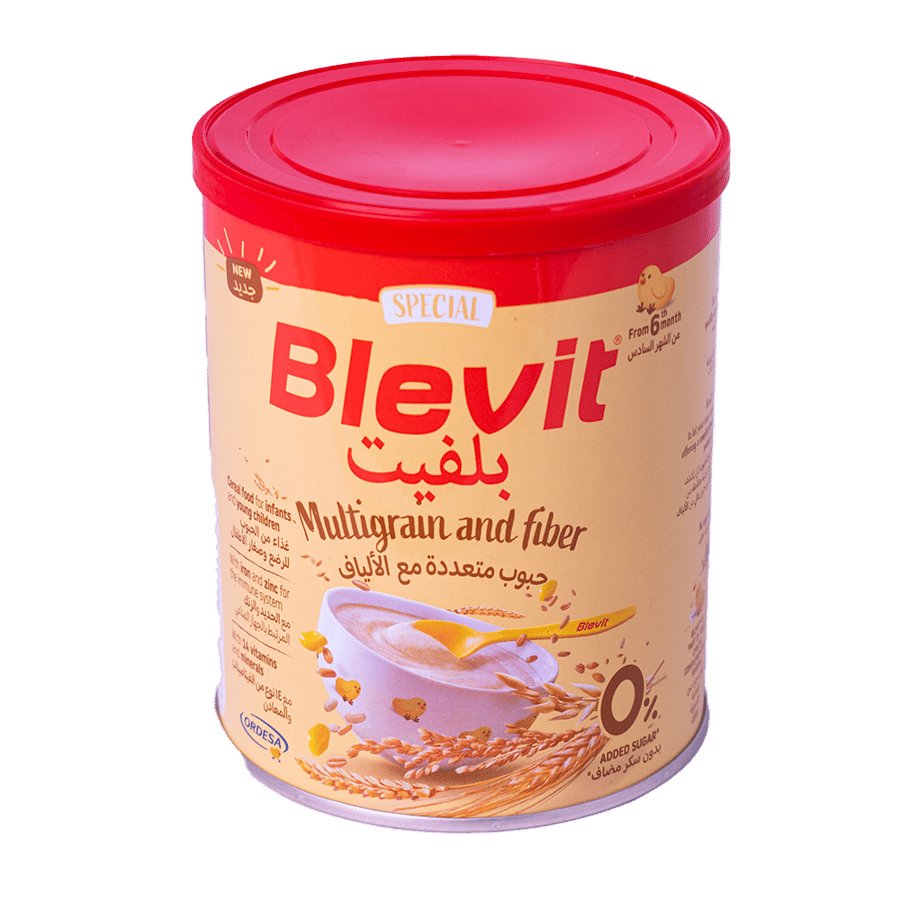 بليفيت بلاس اي سي سيريال250-BLEVIT  MULTIGRAIN AND FIBER 250GM