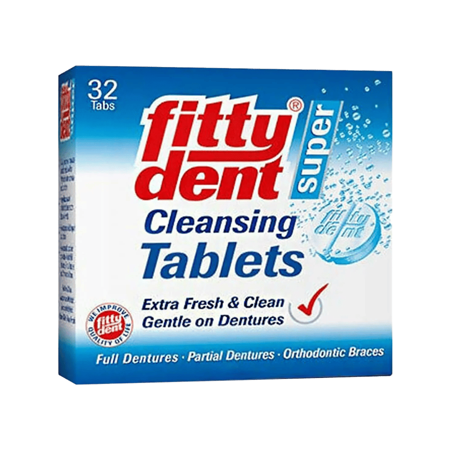 أقراص تنظيف فائقة فيتي دينت 32 قرص-FITTY DENT SUPER CLEANSING TABLETS 32''S