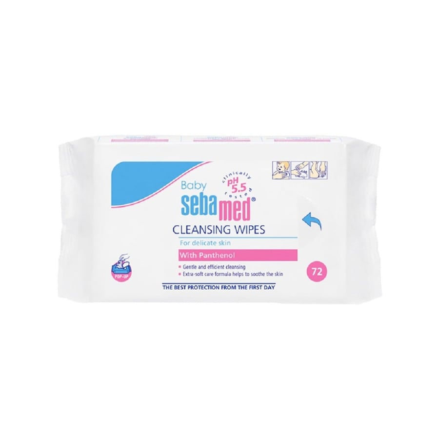 سيباميد مناديل مبللة للأطفال70 منديل-SEBAMED BABY CLEANSING WIPES 72''