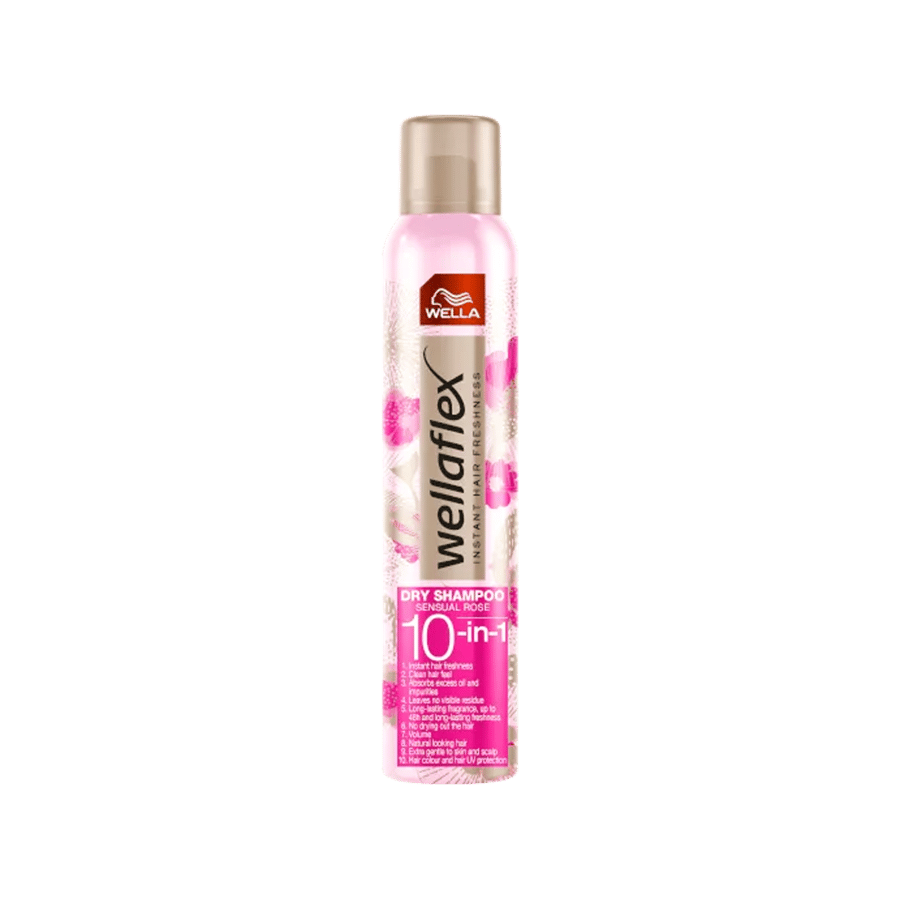 بخاخ شامبو جاف ويلافليكس برائحة الورد الحسي 180 مل-WELLAFLEX DRY SHAMPOO SPRAY SENSUAL ROSE 180 ML