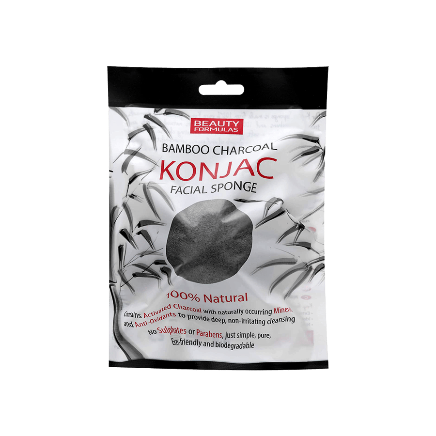 بيوتي فورميلا اسفنج للوجة من الفحم-B/F BAMBOO CHARCOAL KONJAC FACIAL SPONG