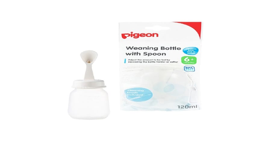 بيجون كوب شراب للأطفال مع ملعقة 12 مللي-PIGEON WEANING BOTTLE W/SPOON 120 ML