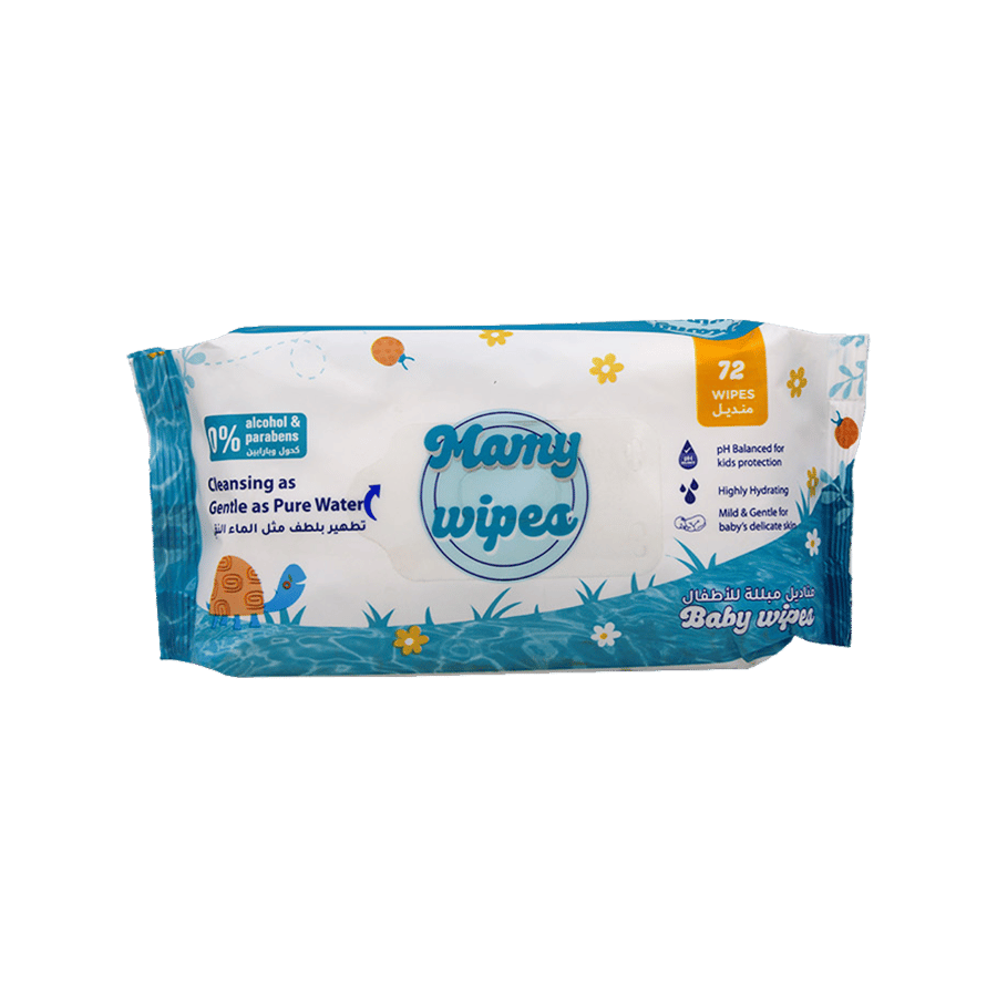 مناديل مامي بيبي 72 منديل-MAMY BABY WIPES 72 WIPES