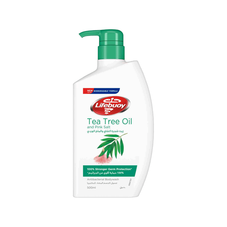 لايفبوي - غسول جسم - برائحة زيت شجرة الشاي 500مل-LIFEBUOY TEA TREE OIL B/WASH 500 ML