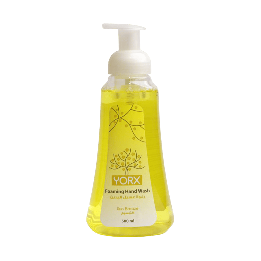 غسول اليدين الرغوي من يوركس ٥٠٠ مل (نسائم الشمس) YORX FOAMING HAND WASH 500 ML (SUN BREAZE)