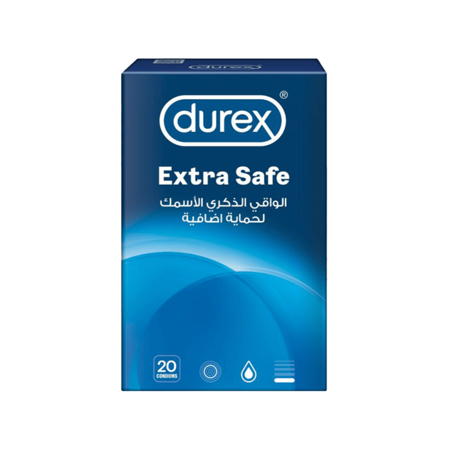 ديوركس واقي ذكري حماية اضافية 20 حبة-DUREX EXTRA SAFE 20PCS. CONDOM
