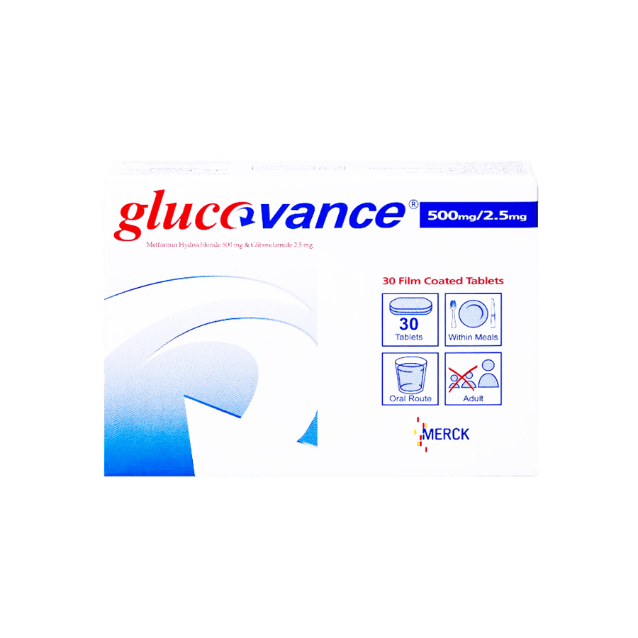جلوكوفانس 500 /2.5 مجم اقراص-GLUCOVANCE 500 2.5 MG TAB