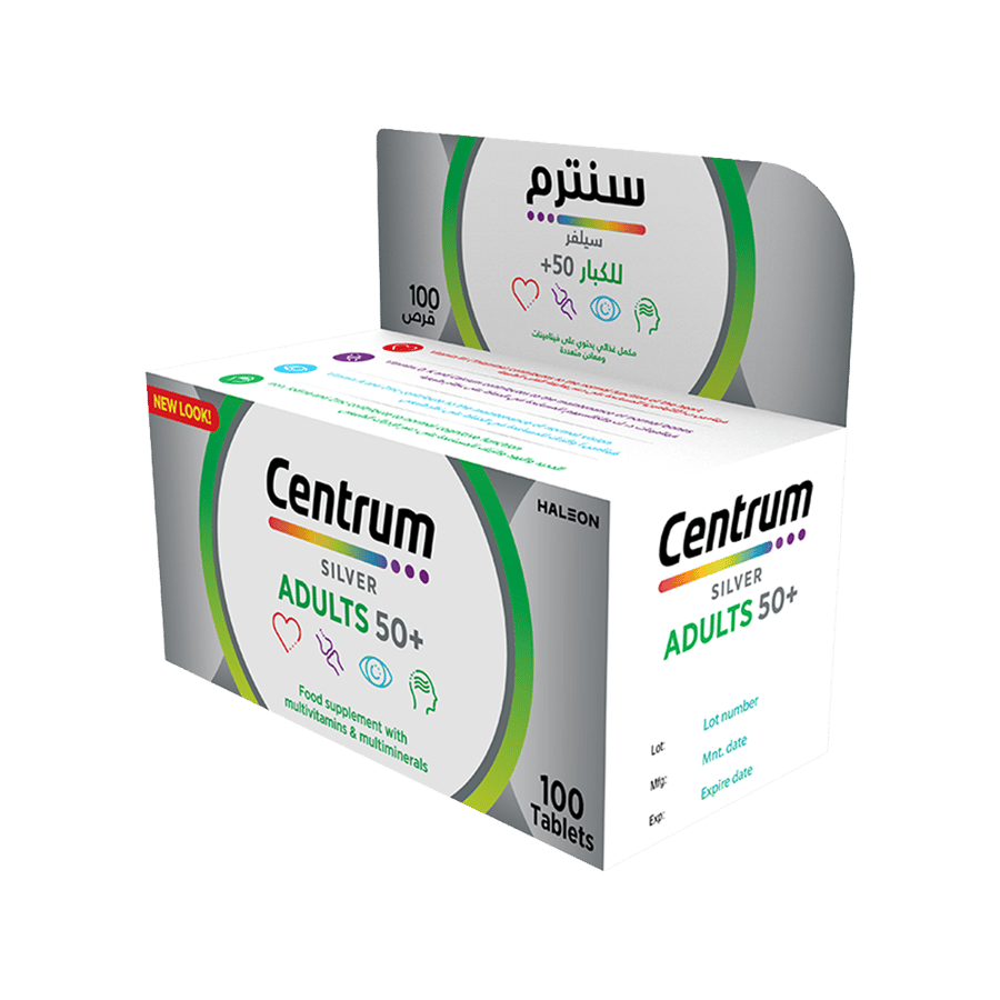 سنتروم سيلفر للبالغين 50+ 30 قرصًا-CENTRUM SILVER ADULTS 50+ 30TAB