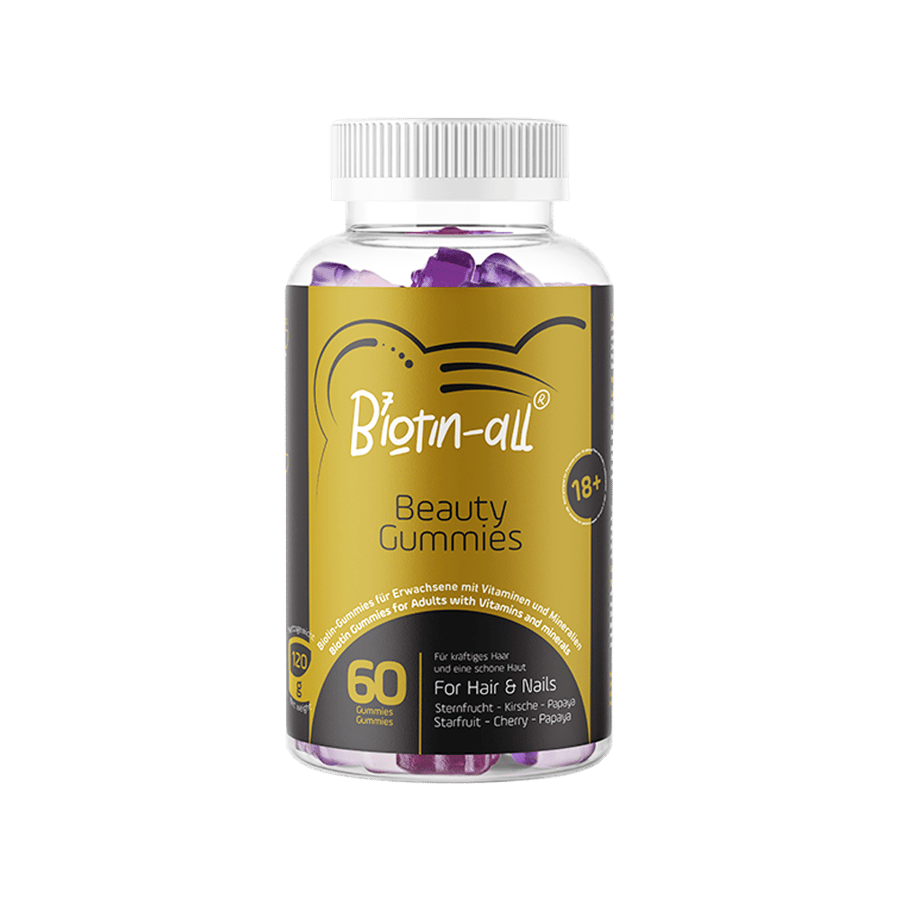 بيوتين اوول حلوي مضغ 60 حبة-BIOTIN ALL GUMMIES 60GUMMIES