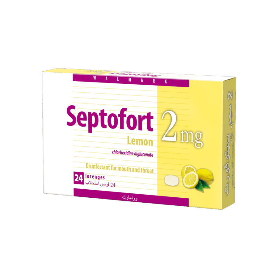 سيبتوفورت 2 مج حبوب استحلاب من الليمون-SEPTOFORT 2MG LEMON