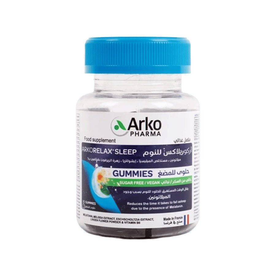 أركوريلاكس علكة النوم خالية من السكر 30 علكة-ARKORELAX SLEEP GUMMIES SUGARFREE 30 GUMMIES