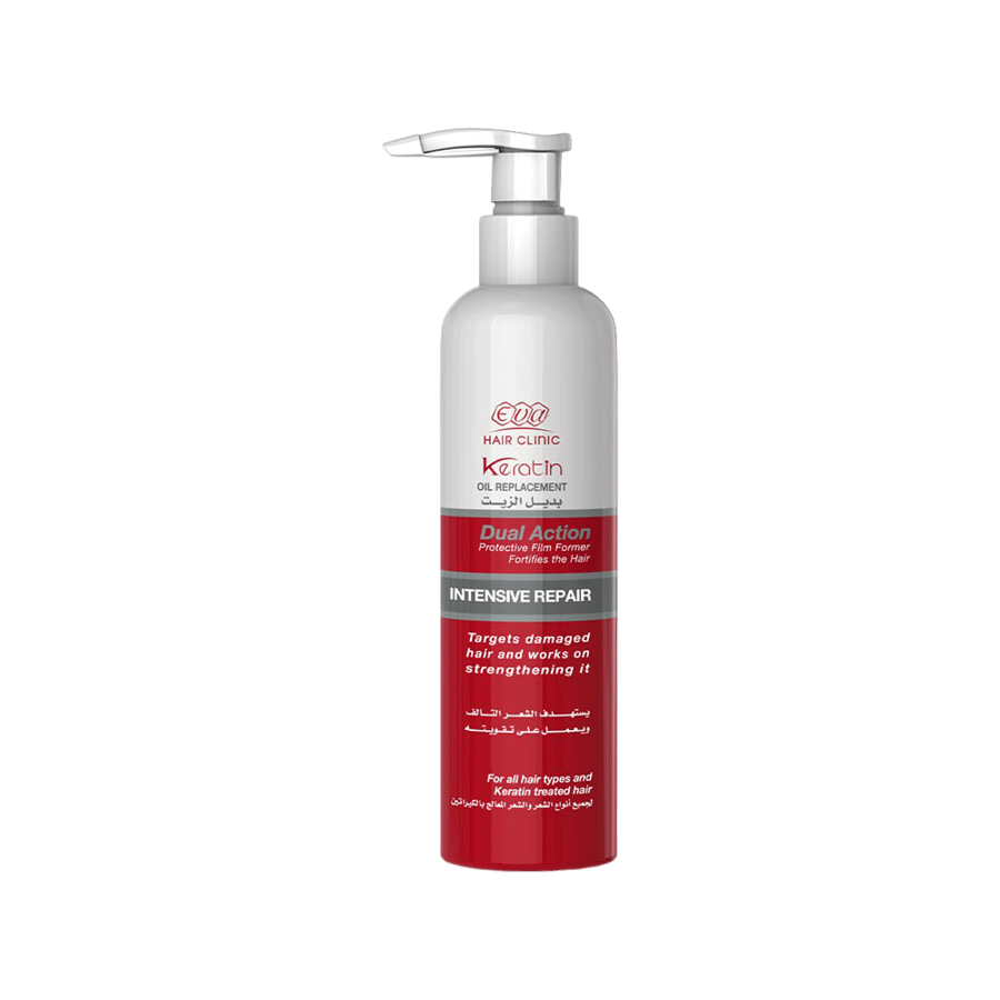 زيت الكيراتين إيفا لإصلاح مكثف للشعر 190 مل EVA KERATIN OIL REPACEMENT INTENSIVE REPAIR 190 ML