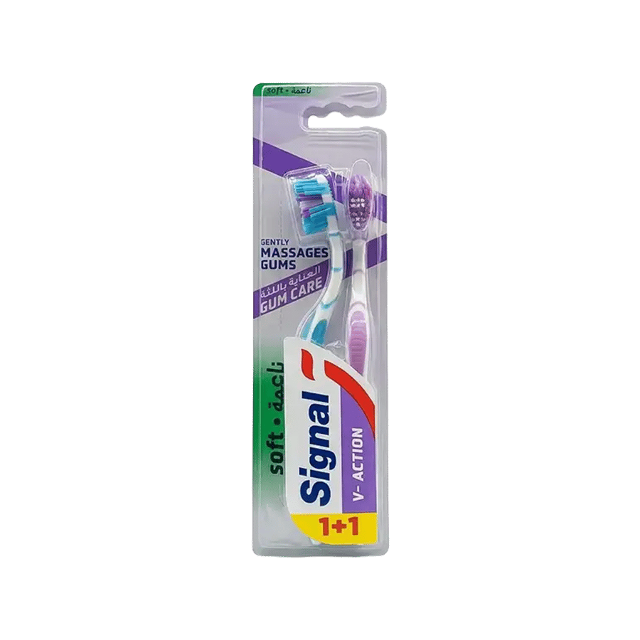 فرشاة أسنان سيجنال للعناية باللثة ناعمة 1+1-SIGNAL TOOTH BRUSH GUM CARE SOFT 1+1