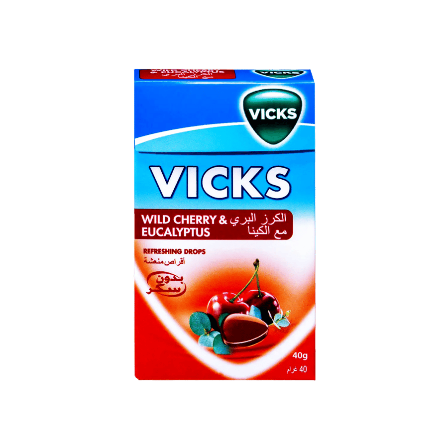 فيكس بلس - الكرز البري اقراص منعشة للفم-VICKS PLUS C (WILD CHERRY) TAB