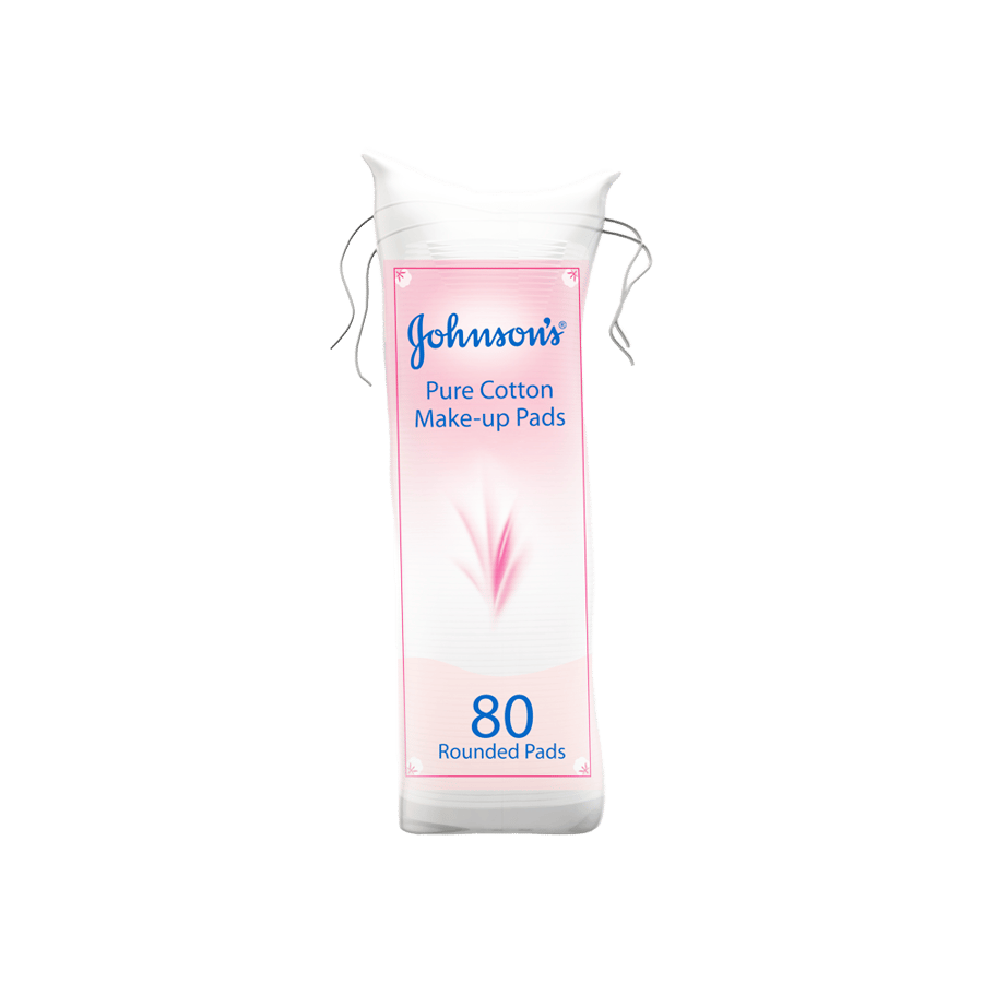 جونسون شرائح قطنية  للمكياج-JOHNSONS PURE COTTON MAKE-UP PADS 80 PCS