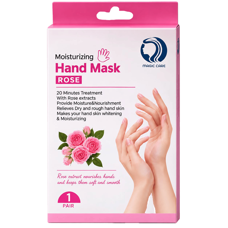MAGIC CARE HAND MASK ROSE 1PAIR-MAGIC CARE HAND MASK ROSE 1PAIR