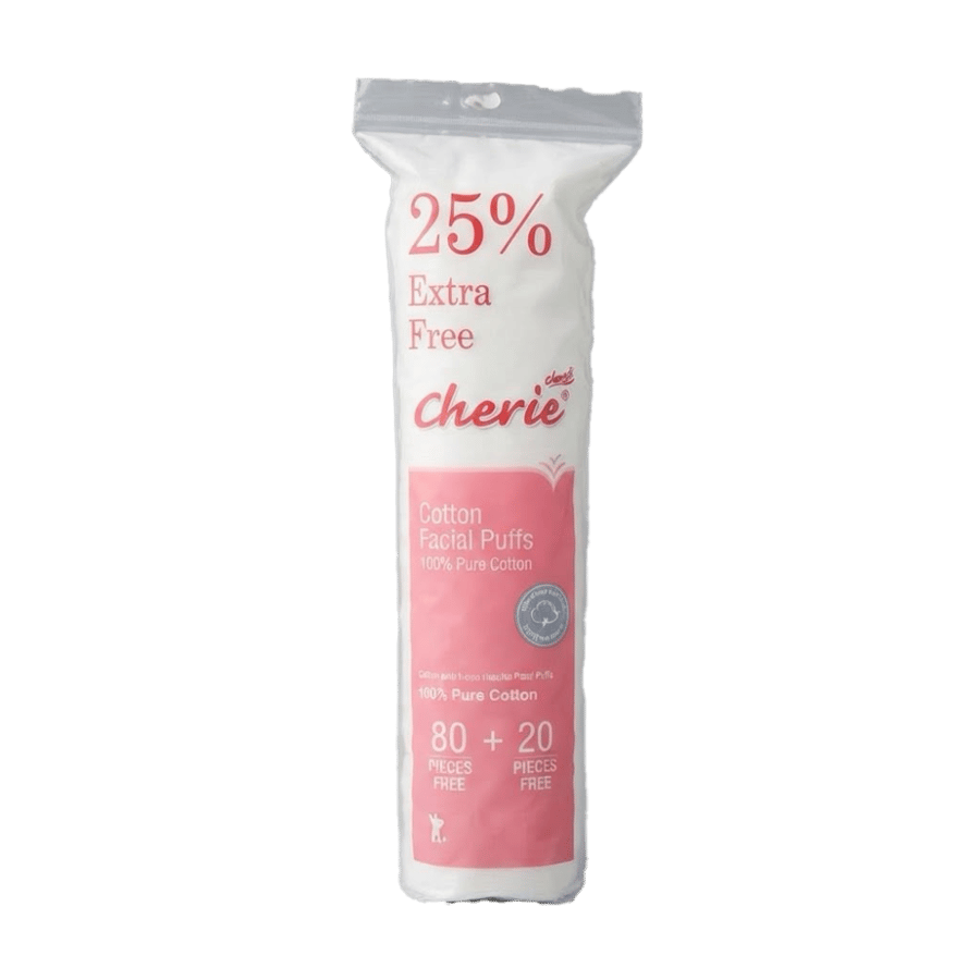 شيرِي وسادات قطن ٨٠ + ٢٠ قطعة مجانية-CHERIE COTTON PADS 80 + 20PCS FREE