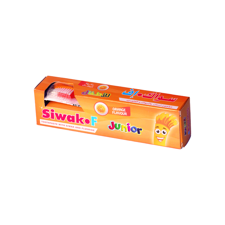 سواك- اف معجون  للأطفال (بنكهة البرتقال ) 50 جرام-SIWAK-F JUNIOUR KIT ORANGE FLAVOUR 50 G