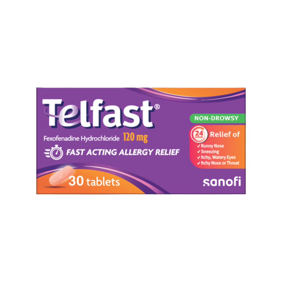 تيلفاست ١٢٠ ملغ ٣٠ قرصًا-TELFAST 120 MG 30 TABLETS