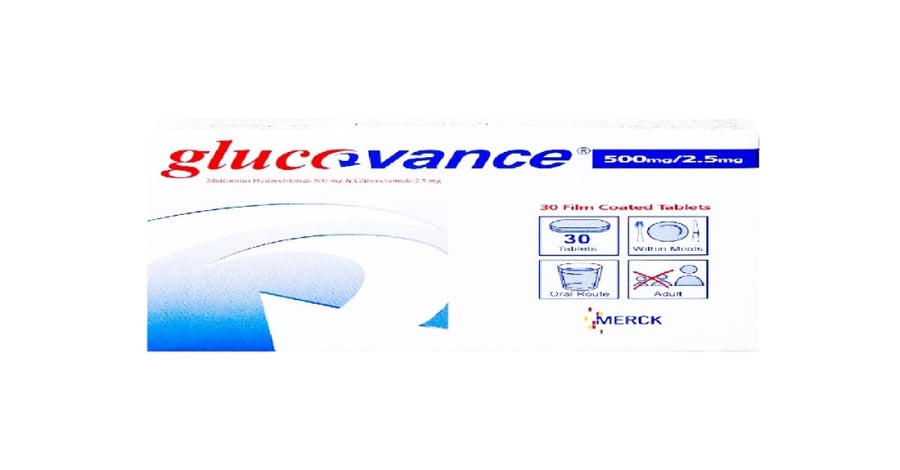 جلوكوفانس 500 /2.5 مجم اقراص-GLUCOVANCE 500 2.5 MG TAB