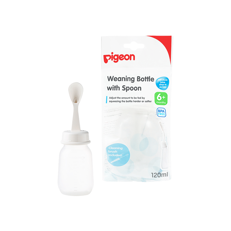 بيجون كوب شراب للأطفال مع ملعقة 12 مللي-PIGEON WEANING BOTTLE W/SPOON 120 ML