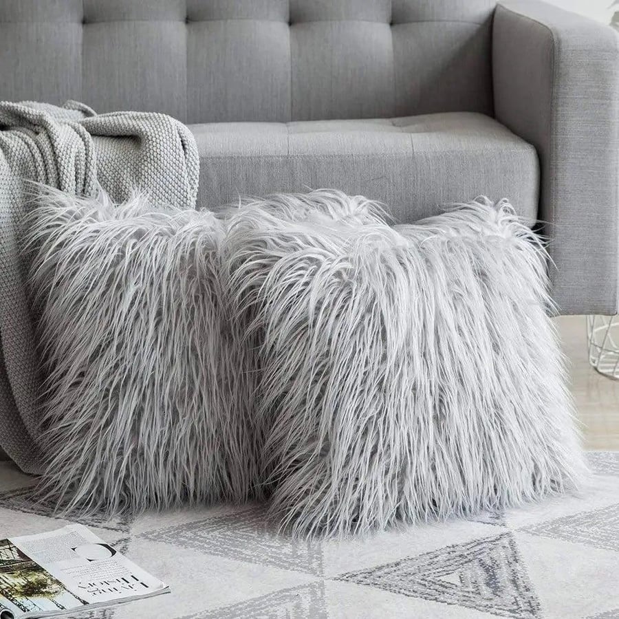 Luxury natural fur blanket – high density – size 45×45 cm