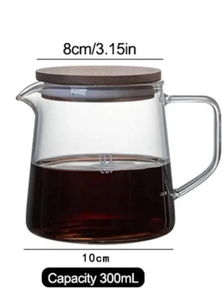 سيرفر زجاجي شفاف مع غطاء خشبي - 600ml | Grano