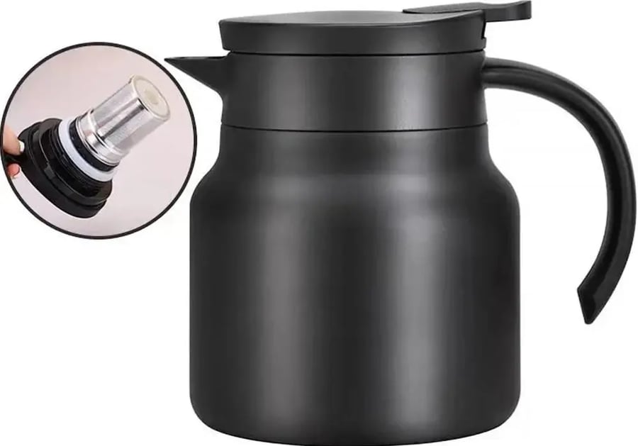 ترمس قهوه مع شاشة - 800 ml - اسود